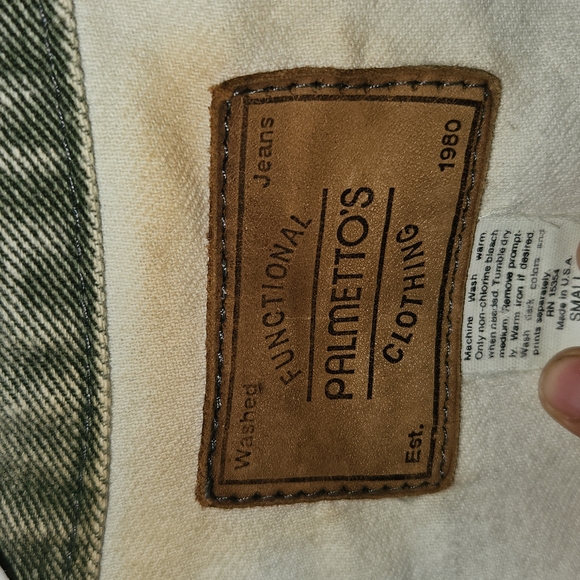 VINTAGE Functional Palmetto's Clothing crop Jean jacket Size S - Picture 5 of 7